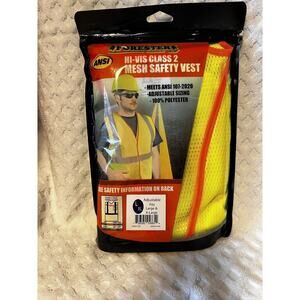 Forester Hi-Vis Class 2 Mesh Adjustable Safety Vest ANSI 107-2020 Large to XL